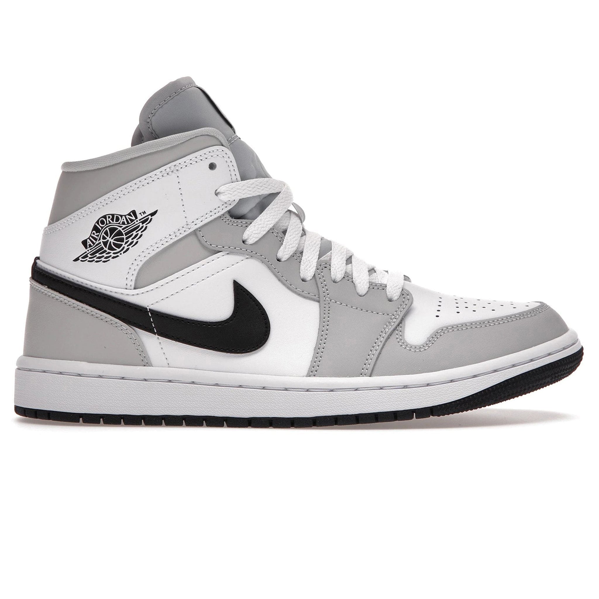 Image of Air Jordan 1 Mid White Light Smoke Grey (W)